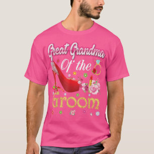Great Grandma Of The Groom Happy Wedding Flower Pi T-Shirt