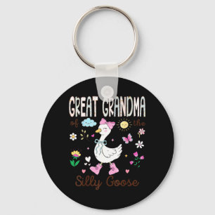 Great Grandma of The Silly Goose 1st Birthday Girl Key Ring