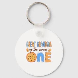Great Grandma Of The Sweet One Cookies And Milk Bi Key Ring