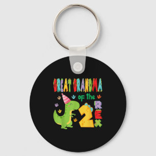 Great Grandma Of The Two Rex 2nd Birthday Boy Dino Key Ring