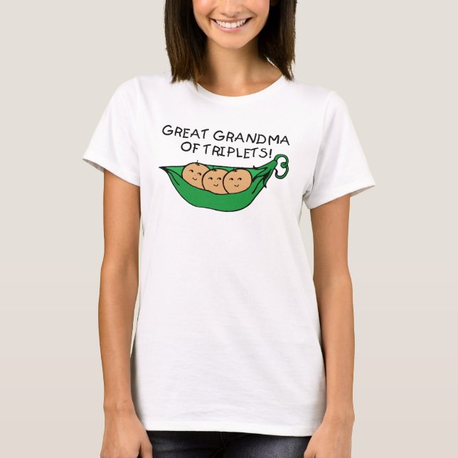 Great Grandma of Triplets T-Shirt (Front)
