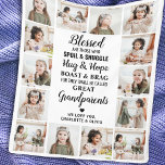 Great Grandma Personalised Poem Photo Collage Fleece Blanket<br><div class="desc">Celebrate your great grandparents with a custom photo collage blanket. This unique grandparents quote blanket is the perfect gift whether its a birthday, Grandparents day or Christmas. We hope your special keepsake great grandma blanket will become a treasured keepsake for years to come. . Quote " Blessed are those who...</div>