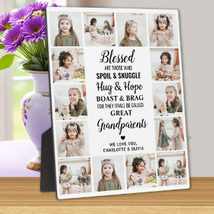 Great Grandma Personalised Poem Photo Collage Plaque