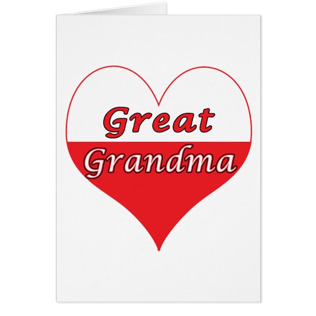 Great Grandma Polish Heart (Front)