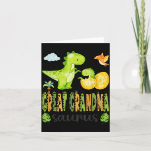 Great Grandma Saurus T-Rex Dinosaur Matching Card