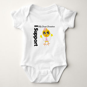 Great Grandma Support Breast Cancer Baby Bodysuit