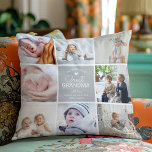 GREAT GRANDMA 'the most loved' Photo Collage Cushion<br><div class="desc">Trendy modern photo collage pillow for Great Grandma. Create your own personal gift with a 8 (eight) photo collage consisting of a square picture layout template, the text 'the most loved great grandma' and name/s. All text and colours can be changed to your own personal taste by using the customise...</div>
