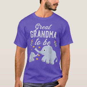 Great Grandma To Be Elephant Baby Shower Great Gra T-Shirt