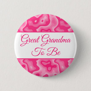 Great Grandma To Be Girl's Baby Shower Button