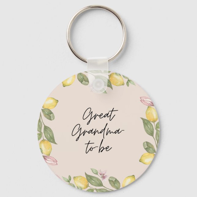 Great-Grandma-to-be Key Ring (Front)