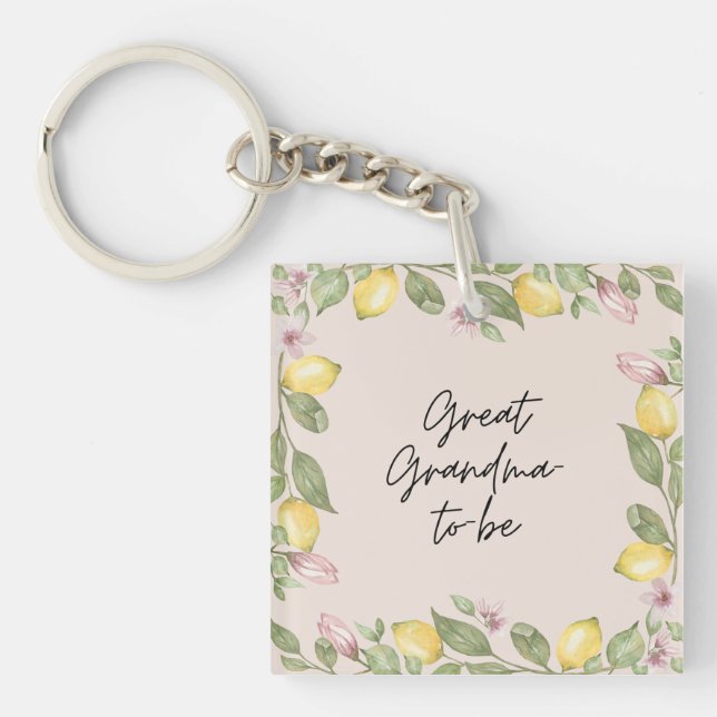 Great-Grandma-to-be Key Ring (Front)