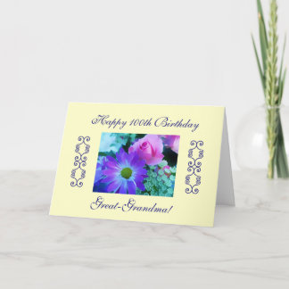 Great-grandma's 100th birthday card