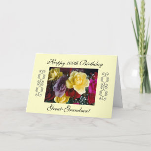 Great-grandma's 100th birthday card
