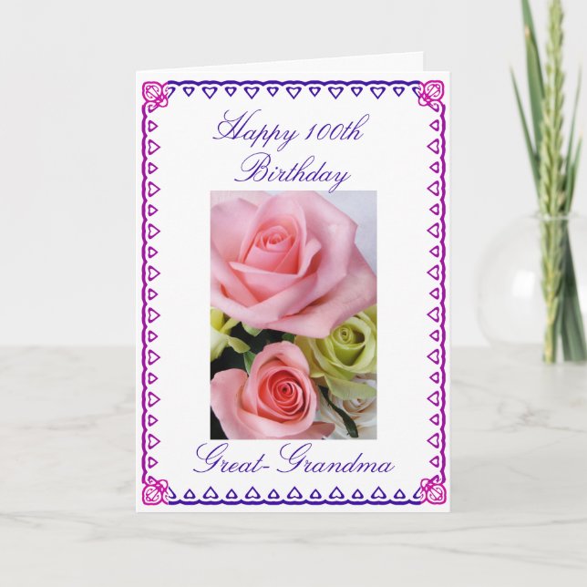 Great-grandma's 100th Birthday Card (Front)