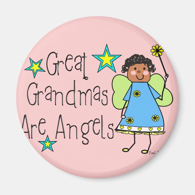 Great Grandmas Are Angels Gifts (Afro-American) Magnet (Front)
