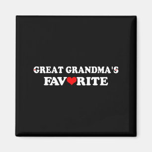 Great Grandmas Favorite With Red Heart  Magnet