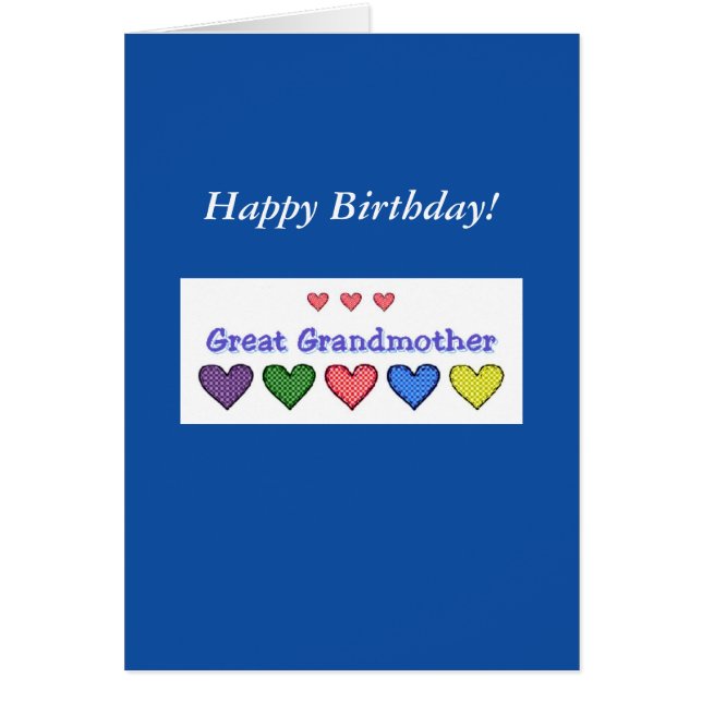 Great Grandmother Birthday GH card (Front)