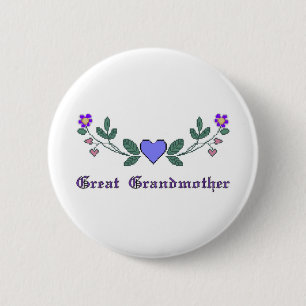 Great Grandmother CS Print 6 Cm Round Badge