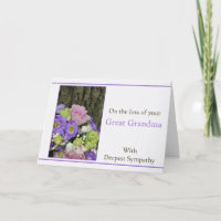 Great grandmother loss Rose sympathy Card