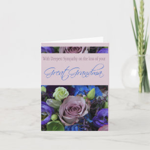Great grandmother loss Rose sympathy Card