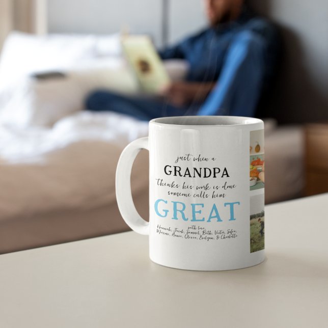 Great Grandpa | 6 Photo Family Coffee Mug (Creator Uploaded)