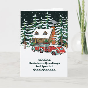 Great Grandpa Christmas Greetings Holiday Card