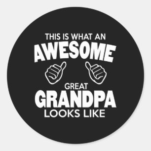 Great Grandpa For A Great-Grandpa Classic Round Sticker