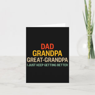 Great Grandpa Getting Better Vintage For Retro Fat Card