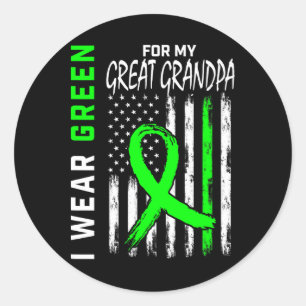 Great Grandpa Kidney Disease Cerebral Palsy Awaren Classic Round Sticker