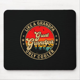 Great Grandpa Like A Grandpa Only Cooler Retro For Mouse Mat
