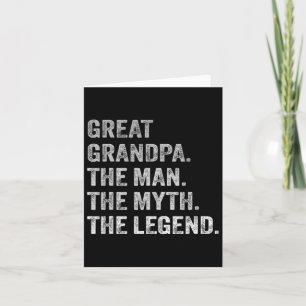 Great Grandpa Myth Legend Christmas Father's Day B Card