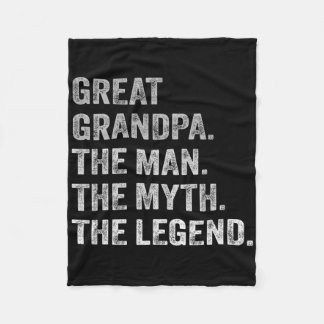 Great Grandpa Myth Legend Christmas Father's Day B Fleece Blanket