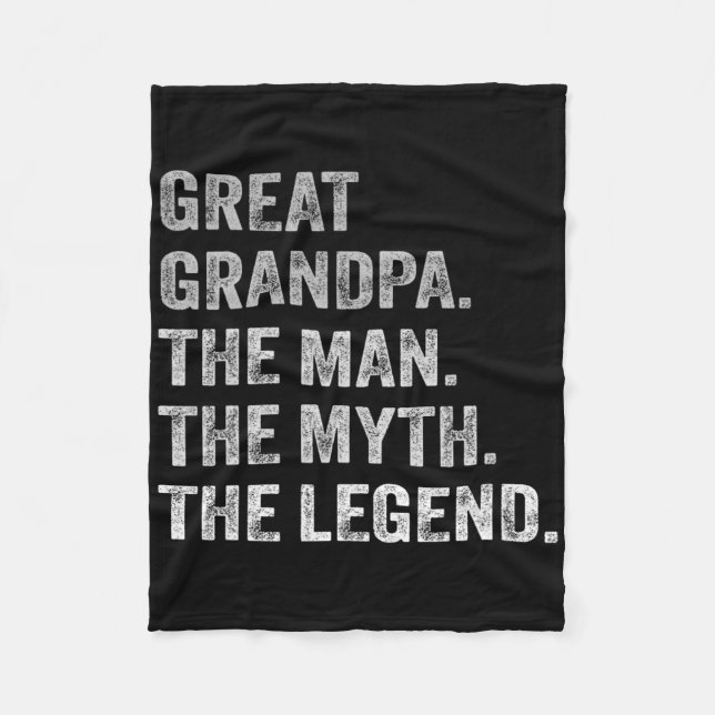 Great Grandpa Myth Legend Christmas Father's Day B Fleece Blanket (Front)