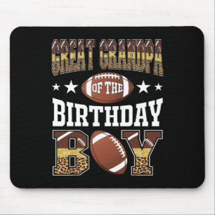 Great Grandpa Of The Birthday Boy Game Day Leopard Mouse Mat