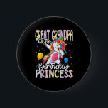 Great Grandpa Of The Birthday Princess Dabbing Uni 6 Cm Round Badge<br><div class="desc">Great Grandpa Of The Birthday Princess Dabbing Unicorn</div>