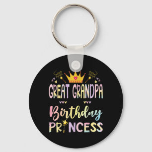 Great Grandpa of The Birthday Princess Girl Key Ring
