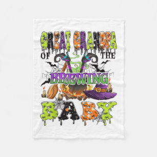 Great Grandpa Of The Brewing Baby Spooky Halloween Fleece Blanket