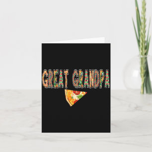 Great Grandpa Pizza Birthday Squad Crew Family Card