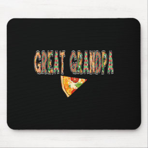Great Grandpa Pizza Birthday Squad Crew Family Mouse Mat