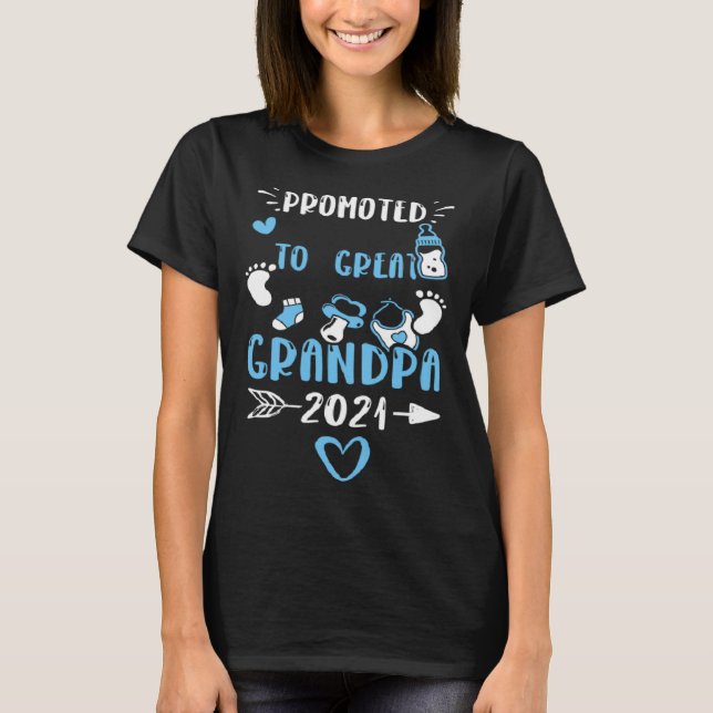 Great Grandpa Promoted to Great Grandpa 2021  Baby T-Shirt (Front)