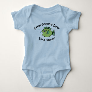 Great Grandpa Says I'm a Keeper Baby Bodysuit
