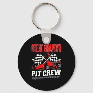 Great Grandpa T Crew Racing Family Race Car Birthd Key Ring