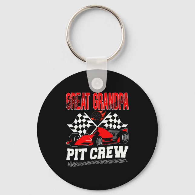 Great Grandpa T Crew Racing Family Race Car Birthd Key Ring (Front)