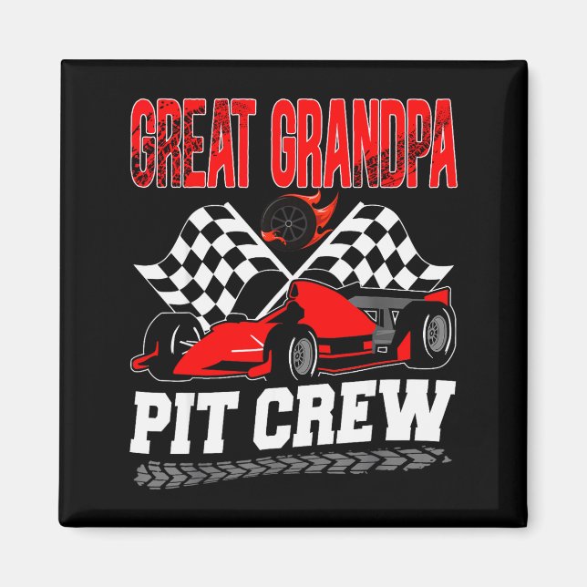 Great Grandpa T Crew Racing Family Race Car Birthd Magnet (Front)