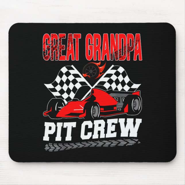Great Grandpa T Crew Racing Family Race Car Birthd Mouse Mat (Front)