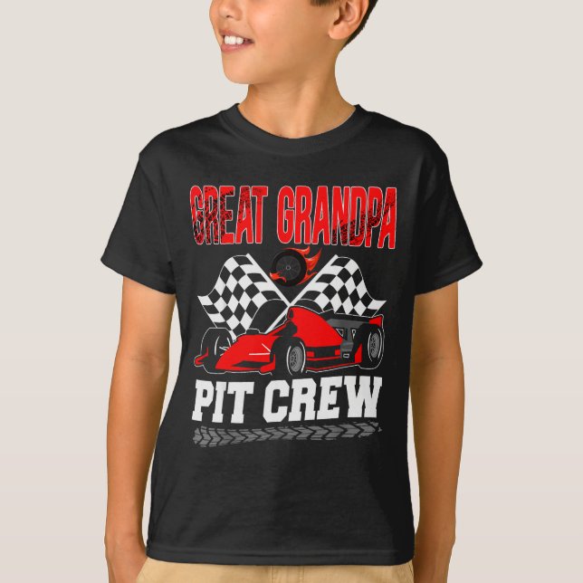 Great Grandpa T Crew Racing Family Race Car Birthd T-Shirt (Front)
