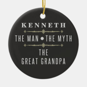 Great Grandpa The Man The Myth Ceramic Tree Decoration
