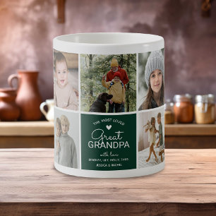 GREAT GRANDPA 'the most loved' Photo Collage Coffee Mug