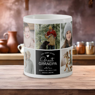 GREAT GRANDPA 'the most loved' Photo Collage Coffee Mug