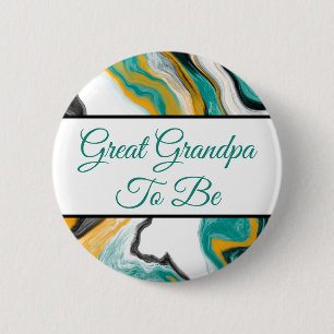 Great Grandpa To Be   Boy's  Baby Shower   6 Cm Round Badge